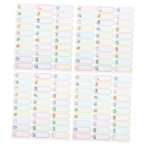 SEWACC 10 Blatt Selbstklebende Namensetiketten Aufkleber Bunte Beschriftbare Sticker Tabs Für Vorratsdosen Ordnung Im Büro Schule Und Zuhause Mit Süßen Tiermotiven SEWACC 10 Blatt Selbstklebende Namensetiketten Aufkleber Bunte Beschriftbare Sticker Tabs Für Vorratsdosen Ordnung Im Büro Schule Und Zuhause Mit Süßen Tiermotiven von SEWACC