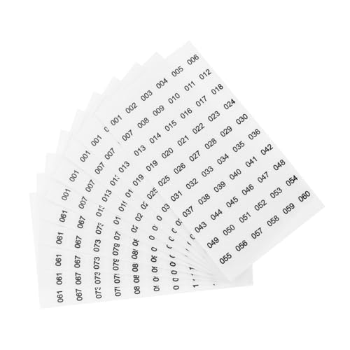 SEWACC 10 Blatt Teiliges Transparente Selbstklebende Nummernaufkleber Langlebige Inventar etiketten für Nagellackflaschen Einfache Anwendung Starke Haftung für Salon und Zuhause von SEWACC