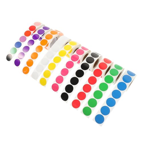 SEWACC 10 Rollen Bunte Selbstklebende Punktaufkleber Farbige Rundetiketten für Klassifizierung Dekoration Büro und DIY Praktische Kleine Farbklebeetiketten für Kalender und SEWACC 10 Rollen Bunte Selbstklebende Punktaufkleber Farbige Rundetiketten für Klassifizierung Dekoration Büro und DIY Praktische Kleine Farbklebeetiketten für Kalender und von SEWACC