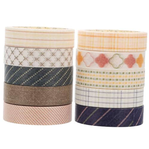 SEWACC 10 Rollen Dünnes Washi Tape Set Dekoratives Geometrisches Masking Tape Vielseitig für DIY Handbücher Tagebücher Fotoalben Einfach Abreißbar Langanhaltendes Klebeband SEWACC 10 Rollen Dünnes Washi Tape Set Dekoratives Geometrisches Masking Tape Vielseitig für DIY Handbücher Tagebücher Fotoalben Einfach Abreißbar Langanhaltendes Klebeband von SEWACC