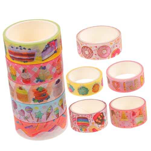 SEWACC 10 Rollen Food Printing Washi Tapes Selbstklebend Dekorative DIY Klebebänder für Scrapbooking Journaling Geschenkverpackung und Bastelprojekte Vielseitiges Food Themed Tape SEWACC 10 Rollen Food Printing Washi Tapes Selbstklebend Dekorative DIY Klebebänder für Scrapbooking Journaling Geschenkverpackung und Bastelprojekte Vielseitiges Food Themed Tape von SEWACC