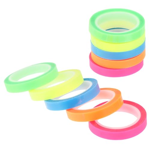 SEWACC 10 Rollen Transparente Wasserdichte Haftnotiz Klebeband Mehrfarbige Seitenmarker Tabs zum Lesen Beschreibbar und Abreißbar als Book Tabs für Notizen und Textmarkierungen von SEWACC