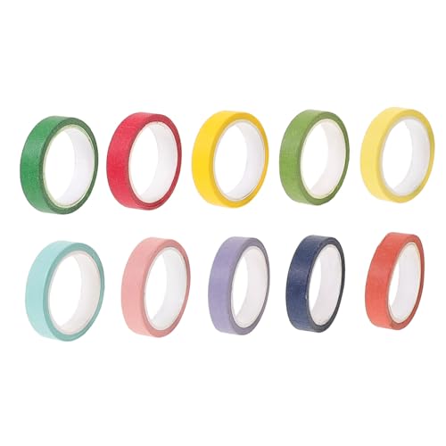 SEWACC 10 Rollen Washi Tape Regenbogenfarben DIY Dekorationsbänder für Scrapbooking Planer und Selbstklebende Leicht Abreißbare Klebebänder für Kreative Projekte und Feiertagsdekoration SEWACC 10 Rollen Washi Tape Regenbogenfarben DIY Dekorationsbänder für Scrapbooking Planer und Selbstklebende Leicht Abreißbare Klebebänder für Kreative Projekte und Feiertagsdekoration von SEWACC