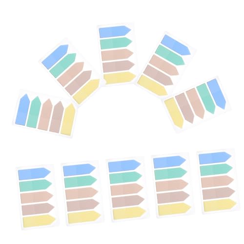 SEWACC 10 Sätze Bunte Haftnotizen Index Tabs Selbstklebende Lesezeichen mit Haftung für Bücher Büro und Schule Praktische Seitenmarker Pastellfarben für Effektives Lernen und Notizen von SEWACC