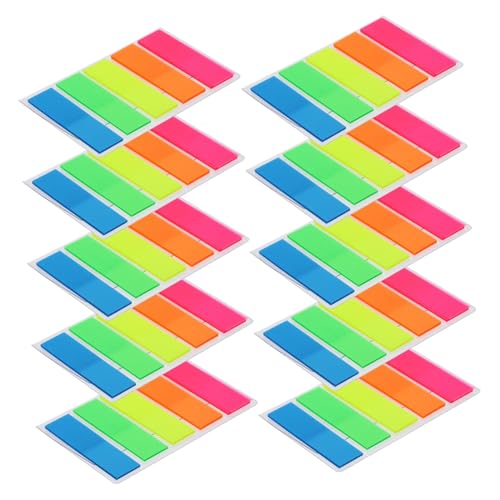 SEWACC 10 Sätze Bunte Haftnotizen Selbstklebend Wiederablösbare Index Tabs Beschreibbare Klebezettel für Büro Schule Praktische Markierung und Organisation Tragbar und Vielseitig von SEWACC