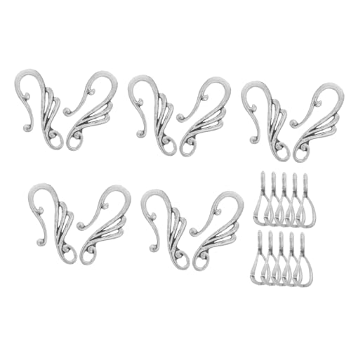 SEWACC 10 Sätze DIY Schmuckverschluss Ohrring Toggle Verschlüsse aus Zinklegierung Langlebig Leicht für Armband und Ohrschmuck Einfache Handhabung Antikes Silber Teiliges von SEWACC