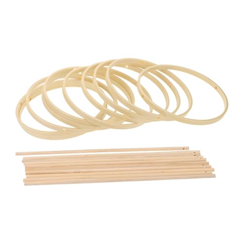 SEWACC 10 Sätze Teiliges DIY Chinesisches Runder Fächer Bastelset mit Stabilen Griffen Kunststoffrahmen und Bambusstäben für Traditionelle Dekorationen Kreative Projekte und Festivitäten von SEWACC
