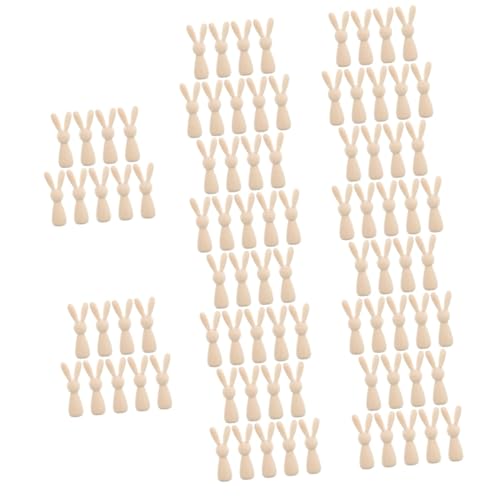 SEWACC 10 Sätze Unlackierte Holz Puppen Kaninchen Figuren Diy Bastelset Für Holzdekoration Sicher Und Leicht Für Gestalten Und 10 Stück * 10 SEWACC 10 Sätze Unlackierte Holz Puppen Kaninchen Figuren Diy Bastelset Für Holzdekoration Sicher Und Leicht Für Gestalten Und 10 Stück * 10 von SEWACC