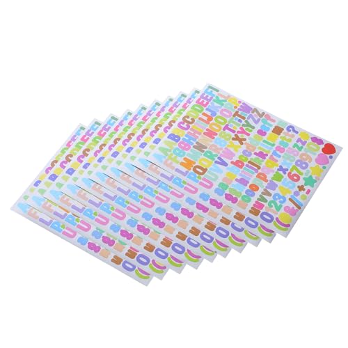 SEWACC 10 Stück Bunte Alphabet Sticker für Diy Scrapbooking Notizbuch Karten und Kreative Dekorationen von SEWACC