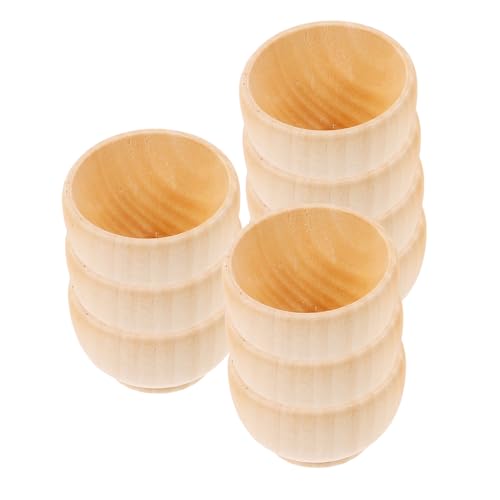 SEWACC 10 Stück DIY Holzschalen Unvollendete Kleine Holzschalen für Bastelarbeiten Malen und Dekoration für Kreative Projekte SEWACC 10 Stück DIY Holzschalen Unvollendete Kleine Holzschalen für Bastelarbeiten Malen und Dekoration für Kreative Projekte von SEWACC
