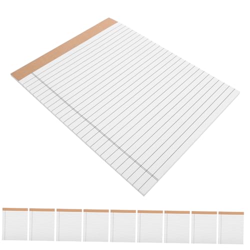 SEWACC 10 Stück Doppelseitige Notizblöcke Weiß Liniert Glattes Schreibpapier Blattanzahl pro Block Vielseitig für Büro Studium und Alltag Geeignet von SEWACC