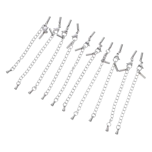 SEWACC 10 Stück Einstellbare Verlängerungskette mit Karabinerhaken Schmuckverlängerungskette für Armbänder und Langlebiges Flexible Anpassung Vielseitig Einsetzbar SEWACC 10 Stück Einstellbare Verlängerungskette mit Karabinerhaken Schmuckverlängerungskette für Armbänder und Langlebiges Flexible Anpassung Vielseitig Einsetzbar von SEWACC