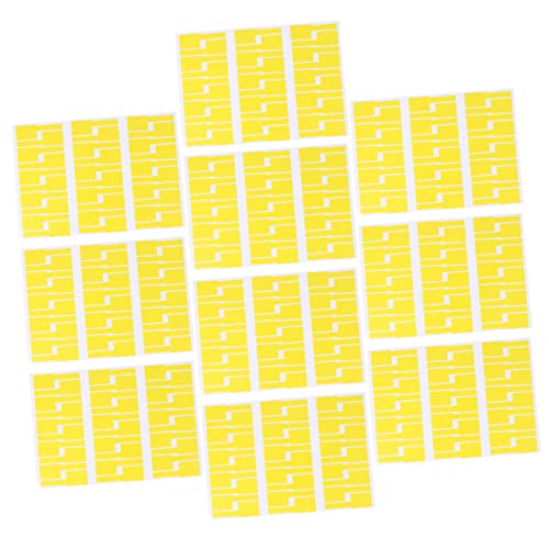 SEWACC 10 Stück Etikettenaufkleber für Netzwerkkabel Etikettenhersteller Aufkleber für Kabeletiketten farbig kabelbeschriftung kabelmarker Aufkleber-Etiketten Etiketten Aufkleber Yellow von SEWACC
