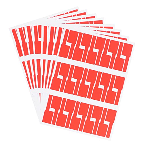 SEWACC 10 Stück Etikettenaufkleber für Netzwerkkabel Zeitschriftenaufkleber Identifikation Adresse one piece aufkleber kabeletikett Aufkleber für Codieretiketten aufkleber buchstaben rot von SEWACC