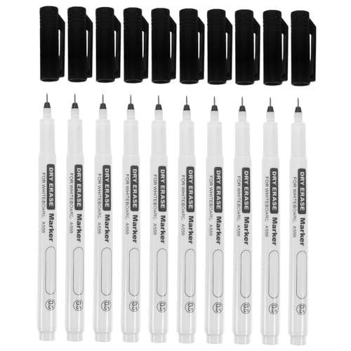 SEWACC 10 Stück Feinspitze Whiteboard Marker Stifte Schwarz Abwischbare Markierung Stifte für Schule Büro Zuhause Glatt Schreibend Einfach zu Löschen Langlebig und Praktisch SEWACC 10 Stück Feinspitze Whiteboard Marker Stifte Schwarz Abwischbare Markierung Stifte für Schule Büro Zuhause Glatt Schreibend Einfach zu Löschen Langlebig und Praktisch von SEWACC