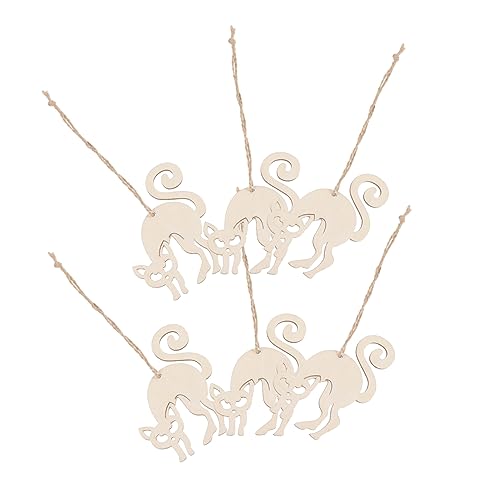 SEWACC Halloween Tür Dekorationen 10pcs Holz Ausschnitte Holz Chips Dekorative Ornamente von SEWACC
