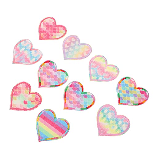 SEWACC 10 Stück Herzförmige Aufnäher zum Aufbügeln Bunte Cartoon Stickerei Patches Selbstklebende DIY Nähapplikationen für Kleidung Jeans Taschen Rucksäcke Dekoration und Zufällige Farbe SEWACC 10 Stück Herzförmige Aufnäher zum Aufbügeln Bunte Cartoon Stickerei Patches Selbstklebende DIY Nähapplikationen für Kleidung Jeans Taschen Rucksäcke Dekoration und Zufällige Farbe von SEWACC