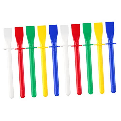 SEWACC 10 Stück Kleber Spachtel für Lederhandwerk Ergonomische Kleberaufträger DIY Kunsthandwerk Werkzeuge Bunten Farben für Präzise Anwendung und Gleichmäßiges Verteilen von SEWACC