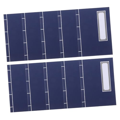 SEWACC 10 Stück Kraftpapier Notizbuch Blanko Hardcover Journal Vintage Schreibheft Tagebuch für Schule Büro Meetings Liniertes Journal für Notizen Robustes Kraftpapier Handliche von SEWACC