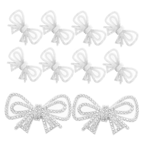 SEWACC 10 Stück Kristall Schleifen Patch Strass Gestickter Patch Gestickte Applikation Stickerei SEWACC 10 Stück Kristall Schleifen Patch Strass Gestickter Patch Gestickte Applikation Stickerei von SEWACC