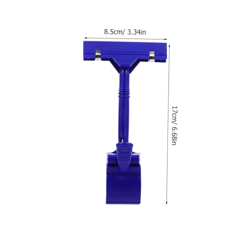 SEWACC 10 Stück Kunststoff Schildhalter Clips T förmig Drehbar für Einzelhandels etiketten Preisschilder Namensschilder Ladenregale Supermarkt Blau Langlebig Stabil von SEWACC