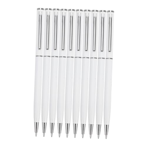 SEWACC 10 Stück Metall Kugelschreiber Drehmechanismus Schwarz Robuste Business Stifte Für Büro Meetings Studenten Schreibwerkzeug Elegante Design SEWACC 10 Stück Metall Kugelschreiber Drehmechanismus Schwarz Robuste Business Stifte Für Büro Meetings Studenten Schreibwerkzeug Elegante Design von SEWACC