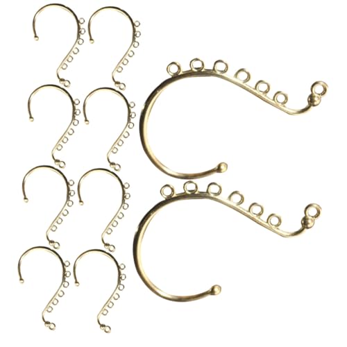 SEWACC 10 Stück Ohrringhaken aus Legierung für DIY Schmuckherstellung Leichte Ohrhaken mit Glattem Design Vielseitige Ohrhaken Schlaufe für Individuelle Ohranhänger Goldfarben zum von SEWACC