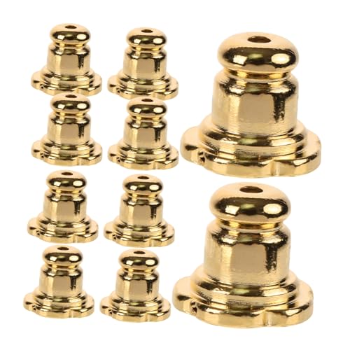 SEWACC 10 Stück Ohrstecker Verschlüsse aus Kupferbeschichtetem Metall Goldfarben Stabiler Halt Hautfreundlich Flexibel Ersatz Ohrsteckerstopper für DIY Schmuckherstellung Kompatibel mit von SEWACC
