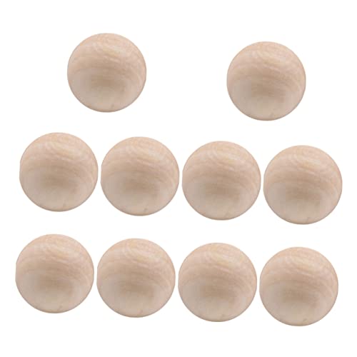 SEWACC 10 Stück Runde Holzkugeln aus Natürlichem Lotusholz ohne Loch Glatte Oberfläche für DIY Schmuckherstellung Malen und Bastelprojekte Kreative Handwerksperlen für Individuelle von SEWACC