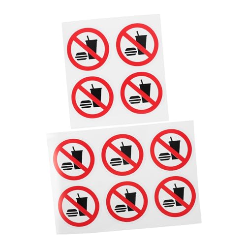 SEWACC 10 Stück Sicherheitswarnaufkleber Nahrungsaufnahme Runde Vinylaufkleber für und Außenanwendungen Fabriken und Geschäften Selbstklebend Wetterfest von SEWACC