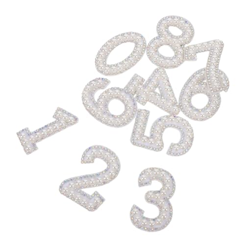 SEWACC 10 Stück Strass Aufnäher mit Perlen Glitzernde Ziffern zum Aufbügeln für Diy Bastelprojekte für Kleidung Hüte und Accessoires Weich und Langlebig SEWACC 10 Stück Strass Aufnäher mit Perlen Glitzernde Ziffern zum Aufbügeln für Diy Bastelprojekte für Kleidung Hüte und Accessoires Weich und Langlebig von SEWACC