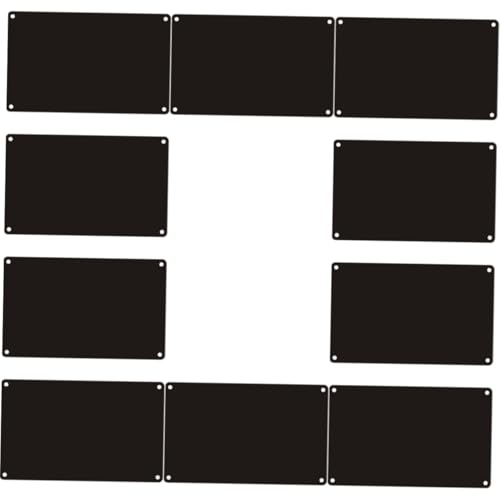SEWACC 10 Stück Teiliges Aluminium Blanko Schilder Schwarz mit Löchern zum Gravieren DIY Tür und Büroschilder für Kreative Beschriftung und Vielseitige Befestigung SEWACC 10 Stück Teiliges Aluminium Blanko Schilder Schwarz mit Löchern zum Gravieren DIY Tür und Büroschilder für Kreative Beschriftung und Vielseitige Befestigung von SEWACC