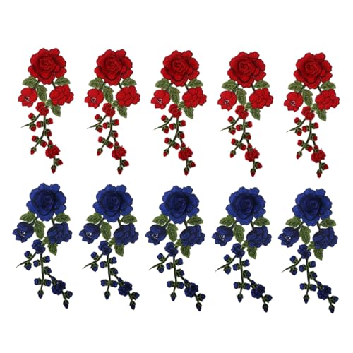 SEWACC 10 Stück Teiliges Besticktes Blumen-applikationen- Rote und Blaue Stoff-patches Vielseitig für Diy-bekleidung Taschen Heimtextilien Langlebig und Einfach Aufzunähen Kreative SEWACC 10 Stück Teiliges Besticktes Blumen-applikationen- Rote und Blaue Stoff-patches Vielseitig für Diy-bekleidung Taschen Heimtextilien Langlebig und Einfach Aufzunähen Kreative von SEWACC