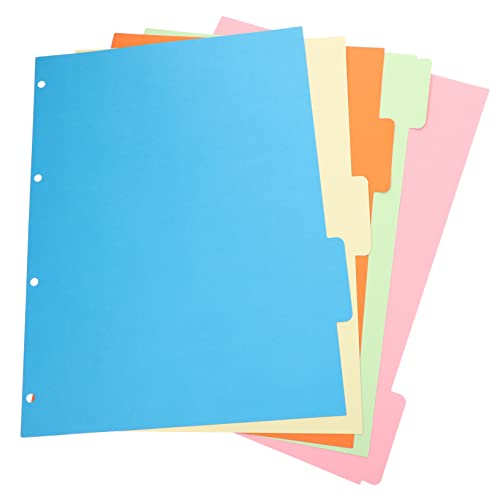 SEWACC 10 Stück Teiliges Bunte Registerblätter Farbige Trennblätter für Ordner und Ringbücher Vielseitiges Zubehör für Dokumentenorganisation und Schnelles Auffinden für Schule und Büro von SEWACC