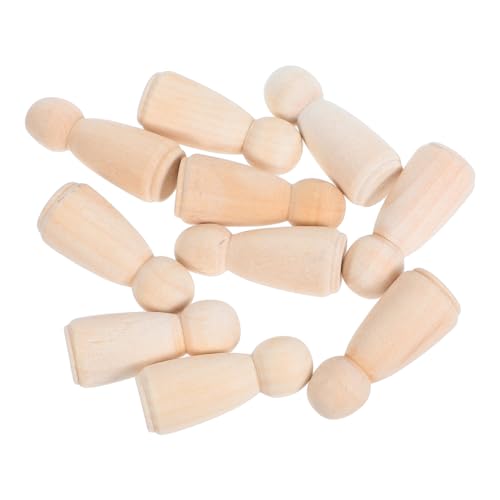SEWACC 10 Stück Teiliges DIY Holzfiguren Unvollendete Holzpuppen für Hochzeitsdekoration Bastelprojekte und Kinderspielzeug zum Bemalen und Gestalten SEWACC 10 Stück Teiliges DIY Holzfiguren Unvollendete Holzpuppen für Hochzeitsdekoration Bastelprojekte und Kinderspielzeug zum Bemalen und Gestalten von SEWACC