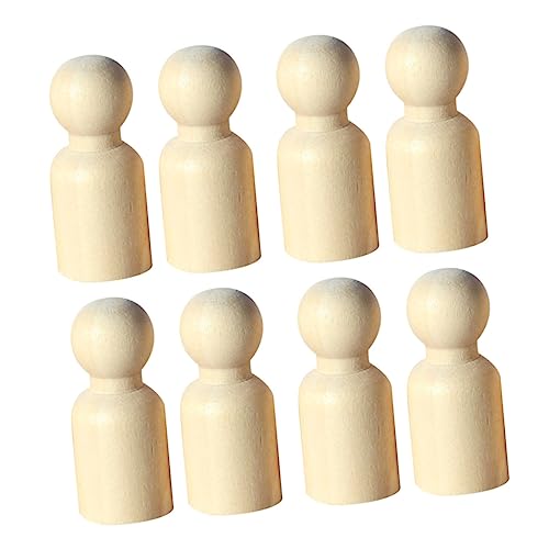 SEWACC 10 Stück Teiliges DIY Holzpuppen zum Bemalen Glatte Oberfläche Kindgerechte Mini Holzfiguren für Kreative Bastelprojekte Deko und Geschenkidee für Kinderzimmer und Spielspaß von SEWACC