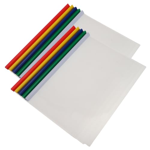 SEWACC 10 Stück Teiliges Dokumentenordner mit Schiebestange Kunststoff Aktenordner für Büro und Schule Vielseitig Einsetzbar Design Große Kapazität für Dokumente und Notizen von SEWACC