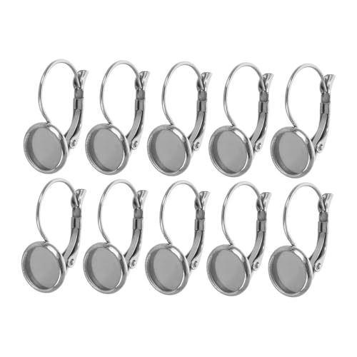 SEWACC 10 Stück Teiliges Edelstahl Ohrhaken mit Anhänger Rohlingen Schmuckherstellung Zubehör Langlebig und Komfortabel für DIY Ohrringe Selbermachen und Ersatzteile von SEWACC