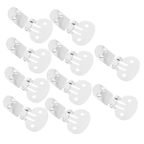 SEWACC 10 Stück Teiliges Edelstahl Schuhclips Flach Blanko Metall DIY Schuhschmuck Klammern Stabile Befestigung für Damen Sneakers Bastelzubehör von SEWACC