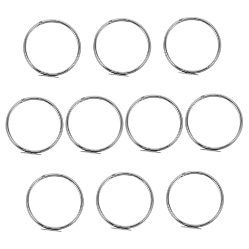 SEWACC 10 Stück Teiliges Edelstahl Verstellbares Kinderring mit Flachen Runden Klebeplatten Rostfrei Langlebig für DIY Schmuckherstellung Kreative Bastelringe für Schüler von SEWACC