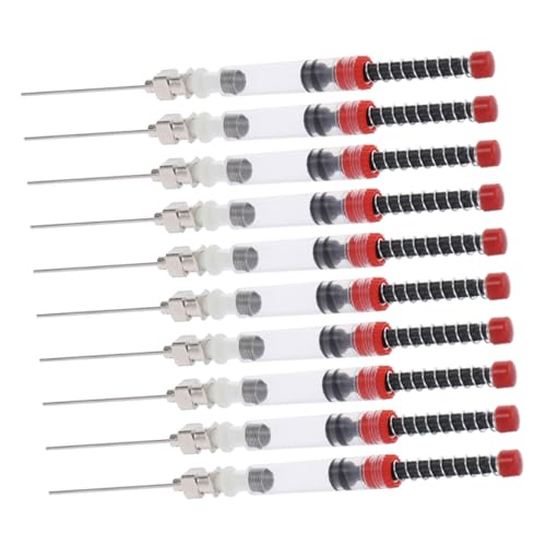 SEWACC 10 Stück Teiliges Füllfederhalter Ink Filler mit Metallspitze und Federmechanismus Präziser Tintenabsauger für Europäische Standardfederhalter Wiederverwendbarer Tintenfüllstift SEWACC 10 Stück Teiliges Füllfederhalter Ink Filler mit Metallspitze und Federmechanismus Präziser Tintenabsauger für Europäische Standardfederhalter Wiederverwendbarer Tintenfüllstift von SEWACC