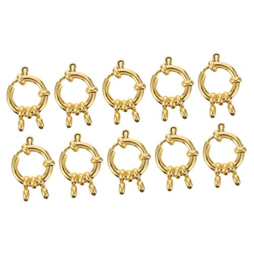 SEWACC 10 Stück Teiliges Goldfarbene Edelstahl Federringverschlüsse Schmuckzubehör für DIY Armband Halskette Basteln Geschenkideen SEWACC 10 Stück Teiliges Goldfarbene Edelstahl Federringverschlüsse Schmuckzubehör für DIY Armband Halskette Basteln Geschenkideen von SEWACC