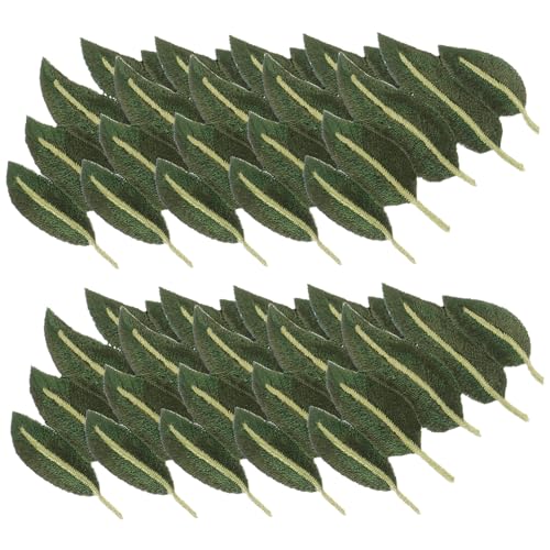 SEWACC 10 Stück Teiliges Grüne Baumwoll Stickerei Aufnäher zum Aufbügeln Selbstklebend Strapazierfähig für Kleidung Taschen Jacken und Reparatur von Löchern von SEWACC