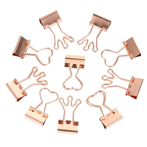 SEWACC 10 Stück Teiliges Herz Binder Clips in Roségold Vielseitige Metall Büroklammern für Kleine und Mittlere Dokumente Dekorative Organizer Klemmen für Büro Schule und Zuhause SEWACC 10 Stück Teiliges Herz Binder Clips in Roségold Vielseitige Metall Büroklammern für Kleine und Mittlere Dokumente Dekorative Organizer Klemmen für Büro Schule und Zuhause von SEWACC