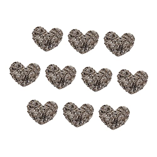 SEWACC 10 Stück Teiliges Herzförmige Strass Aufnäher zum Aufbügeln Pailletten Applikationen Hitzeaktivierte Selbstklebende Patch Sticker für Kleidung Jeans Rucksäcke und DIY Basteln von SEWACC