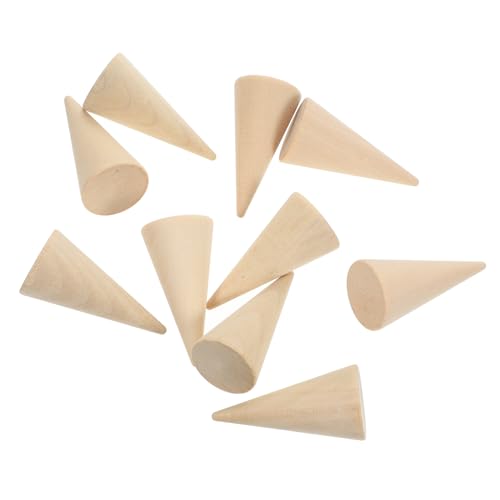 SEWACC 10 Stück Teiliges Holzkegel Unbemalt Diy Bastel Schmuckständer Holzfigur für Ringhalter Schmuckdisplay und Kreative Handwerksprojekte SEWACC 10 Stück Teiliges Holzkegel Unbemalt Diy Bastel Schmuckständer Holzfigur für Ringhalter Schmuckdisplay und Kreative Handwerksprojekte von SEWACC