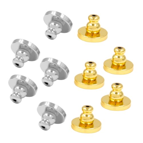SEWACC 10 Stück Teiliges Hypoallergene Ohrstecker verschlüsse aus Messing Langlebige und Sichere Ersatz ohrring stopper für Gepiercte Ohrlöcher Modische Ohrstecker zubehör in Gold von SEWACC