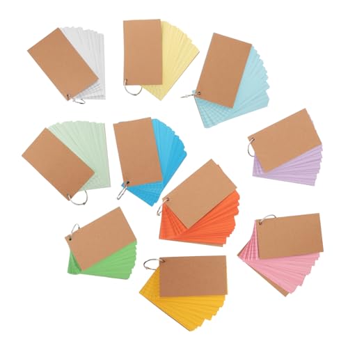 SEWACC 10 Stück Teiliges Karteikarten mit Ringen Beidseitig Linierte Lernkarten aus Stabilem Kraftpapier für Studium Arbeit und Meetings Einfach zu Organisieren und SEWACC 10 Stück Teiliges Karteikarten mit Ringen Beidseitig Linierte Lernkarten aus Stabilem Kraftpapier für Studium Arbeit und Meetings Einfach zu Organisieren und von SEWACC