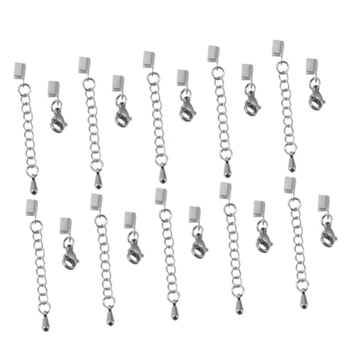 SEWACC 10 Stück Teiliges Lobster Verschlüsse für Lederkordeln Robuste Quetschklammern Geeignet für DIY Armbänder Halsketten und Lederband Schmuckherstellung SEWACC 10 Stück Teiliges Lobster Verschlüsse für Lederkordeln Robuste Quetschklammern Geeignet für DIY Armbänder Halsketten und Lederband Schmuckherstellung von SEWACC