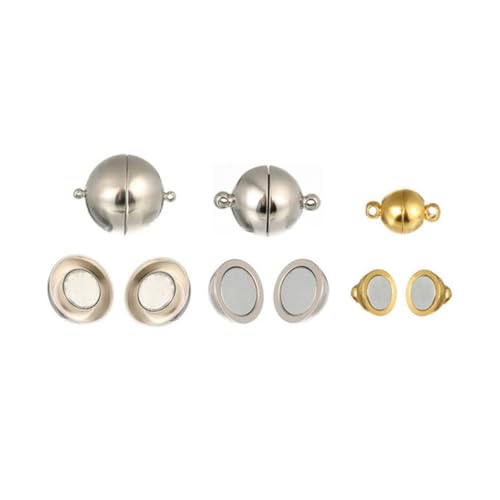 SEWACC 10 Stück Teiliges Magnetverschluss für Schmuckherstellung Magnetische Schmuckverbinder in Gold und Weiß Starker Halt für Halsketten Armbänder Fußketten DIY Schmuckzubehör SEWACC 10 Stück Teiliges Magnetverschluss für Schmuckherstellung Magnetische Schmuckverbinder in Gold und Weiß Starker Halt für Halsketten Armbänder Fußketten DIY Schmuckzubehör von SEWACC